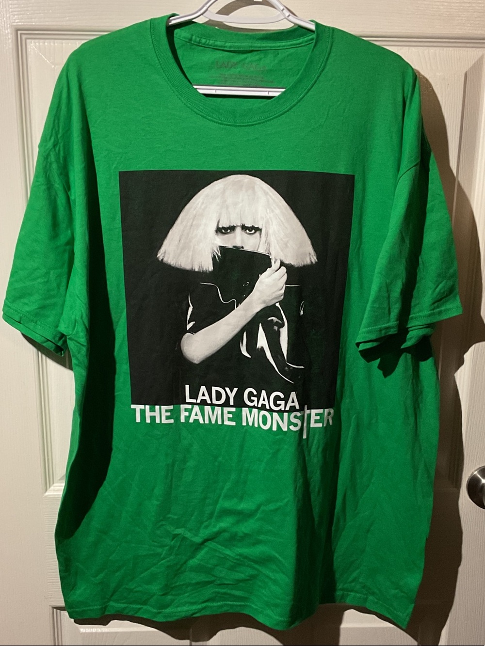 Lady Gaga Green Graphic Short Sleeve Band Tee - The Fame Monster